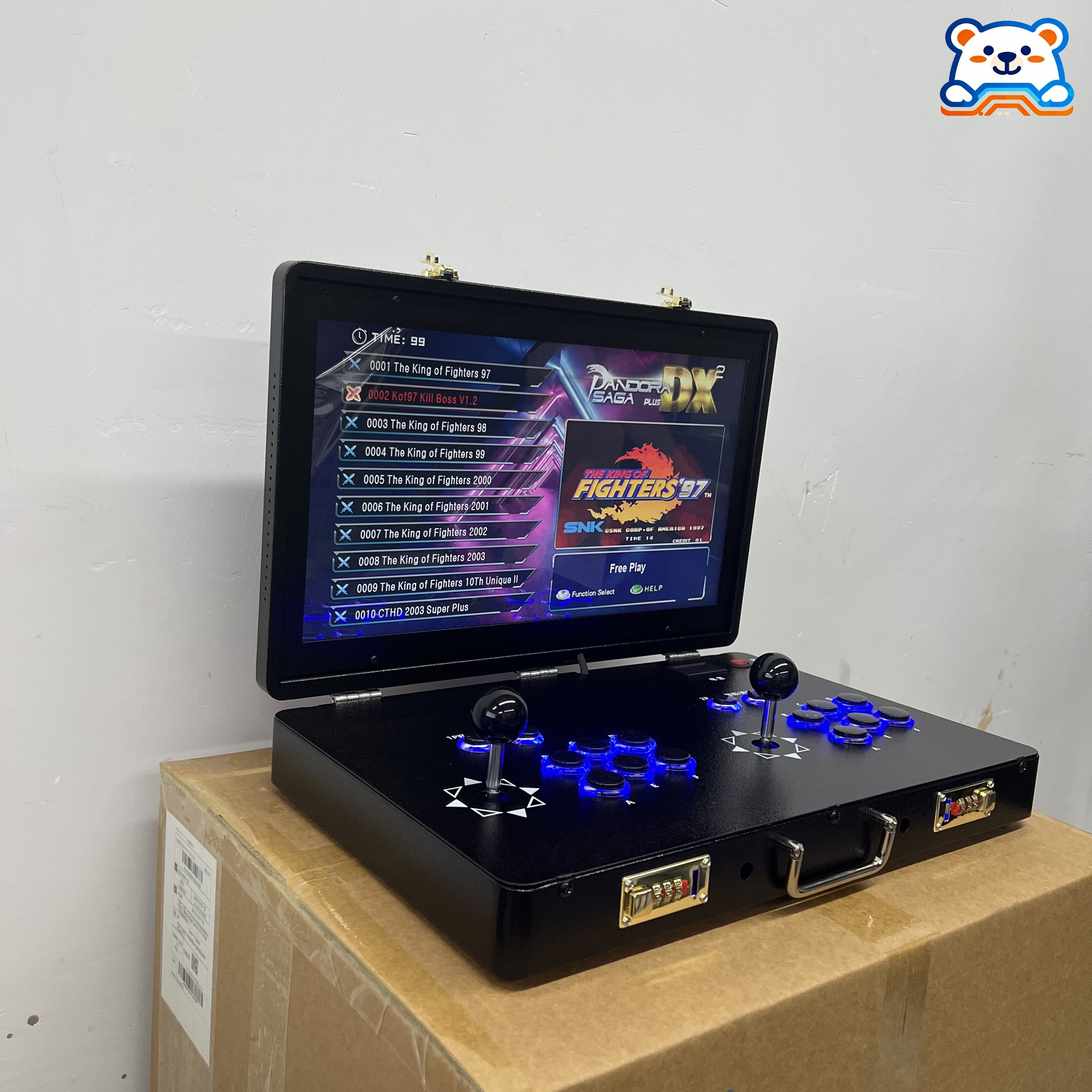 Pandora <strong>2025</strong> New 21-Inch Screen Two-Person Desktop All-In-One Portable Home <strong>Game</strong> <strong>Console</strong> for Coin-Operated English pandora Box
