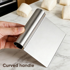 Stainless Steel Dough Scraper Food Grade Flour Cutter Metal Pastry Spatula with Scale for Pizza Cake Bread Baking - Product Image 3