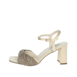 Sandali con tacco a punta aperta alla moda da donna con punta aperta 96195-ik005 cipria con punta quadrata stile Outdoor tacchi aperti collezione cipria - Product Image 1