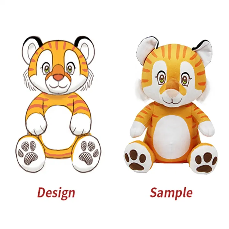 Brinquedos de pelúcia de <span class=keywords><strong>tigre</strong></span> super macio personalizado, presentes para crianças