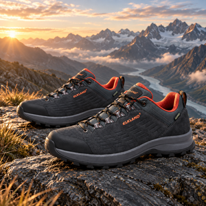 Chaussures de randonnée respirantes et imperméables en daim pour hommes, baskets durables pour l'extérieur, idéales pour l'automne, le trekking, le camping et les voyages. - Product Image 3
