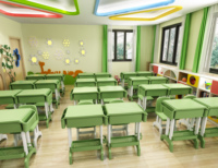 Meubles de classe pour école primaire de conception moderne GUANGWEI, bureau et chaise pour enfants en plastique à hauteur réglable