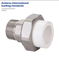 Raccords d'union PPR d'alimentation en eau à basse pression en laiton de haute qualité avec traitement de surface plaqué