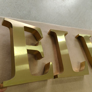 Lettere Personalizzate 3D in Ottone Dorato <span class=keywords><strong>per</strong></span> Insegne Esterne di <span class=keywords><strong>Negozi</strong></span> - Product Image 1