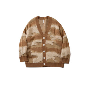 Custom OEM &amp; ODM Long Sleeve Knit Jacquard <strong>Cardigan</strong> Sweaters V Neck <strong>Men</strong> Clothes Fashion Knitted Sweater <strong>Cardigan</strong> <strong>Men</strong> - Product Image 2
