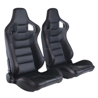 Ensemble de sièges auto personnalisés Recaro Sportster CS, sièges baquet en fibre de carbone, kit de revêtement 2 pièces, noir, accessoire intérieur haut de gamme