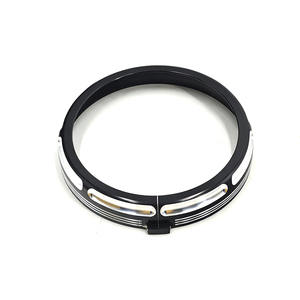 Anillo embellecedor para faro de motocicleta de 7 pulgadas para Harley, cubierta protectora decorativa de aluminio CNC para faro, color negro - Product Image 4