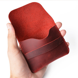 Porte-cartes en cuir haut de gamme tendance, portefeuille fin, protecteur de <span class=keywords><strong>carte</strong></span> de crédit, porte-cartes raffiné, shopping, voyage, échantillon gratuit - Product Image 5