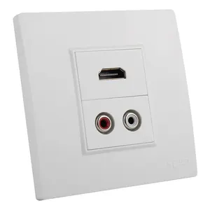 Seto 86 Typ HD Multimedia-Steckdose Platte mit 20 cm Verlängerungsseil und doppelter Audio-Direktvermittlung Multimedia-Panel-Steckdose