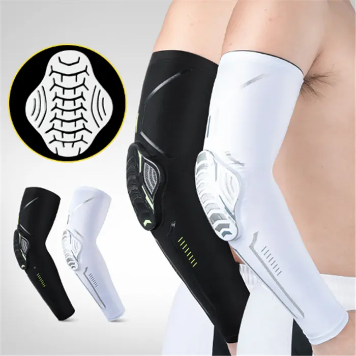 Hot sell honeycomb elbow support compression sleeve arm sleeve padded