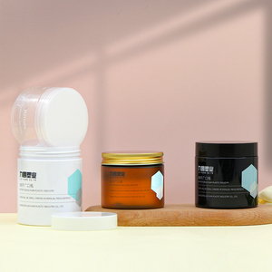 Jar rõ ràng Pet nhựa thực phẩm lớp 80ml 100ml 120ml 150ml 250ml với màu trắng nắp nhựa container thùng carton chai nhựa 1 cái - Product Image 2