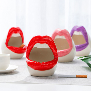 Cendrier à lèvres mignon en céramique 2023 Aliexpress, Design créatif, <span class=keywords><strong>jardinière</strong></span> <span class=keywords><strong>Sexy</strong></span>, Pots de fleurs, décoration de bureau, Offre Spéciale - Product Image 1