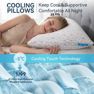 Almohadas refrescantes de espuma viscoelástica triturada para dormir, almohada de cama ajustable para dormir con estómago lateral, almohadas de Gel de lujo - Product Image 2