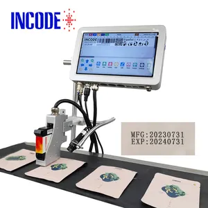 INCODE Automatic Industrial Online Inkjet Printer QR Code Batch Number Expiry Date Logo Printing Machine For Packing Box Plastic