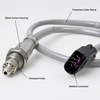Capteur d'oxygène arrière à 4 broches O2 06K906262AC, capteur lambda chauffé avec connecteur pour Audi A3 S3 TT VW Golf GTI