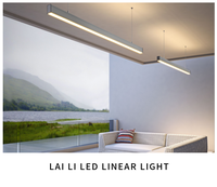 Luminaire linéaire LED connectable 3000K/4000K/5000K CCT sélectionnable pour suspension architecturale LED dimmable pour bureau