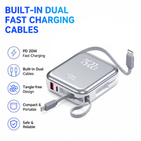 Hochwertige Dual-Line Tragbare Powerbank 10000mAh Schnellladung PD 22,5W Digitale Anzeige Mini-Powerbanks