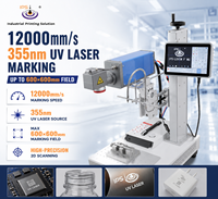 Máquina de Marcado Láser UV Industrial IPS-LUV5W F MG 355nm, Codificador Láser Volador de 12000 mm/s para Codificación de Botellas en Línea de Producción