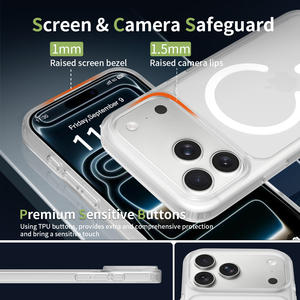 Coque antichoc avec recharge magnétique sans fil mate, étui transparent pour <span class=keywords><strong>iPhone</strong></span> 17 Pro Max - Product Image 4