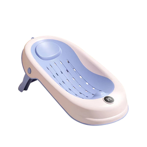 Pieghevole Bebè Bather Bebè <span class=keywords><strong>Supporto</strong></span> Bagno con Termometro <span class=keywords><strong>per</strong></span> la vasca da bagno o lavello antiscivolo ed ergonomico <span class=keywords><strong>per</strong></span> il <span class=keywords><strong>neonato</strong></span> - Product Image 1