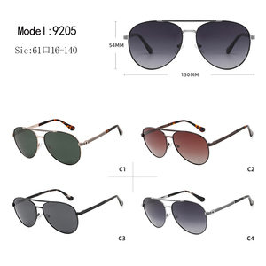 Gafas de Sol de Piloto Unisex, Montura Ovalada de Metal, Lentes Degradadas Marrones, 100% Protección UV para Actividades al Aire Libre, Adultos - Product Image 3