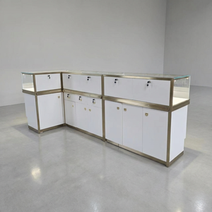 Mostrador de Exhibición de Joyería con Vidrio Templado Antideslumbrante e Iluminación LED |   <span class=keywords><strong>Vitrina</strong></span> Ecológica Personalizada a Prueba de Polvo en Diversos Colores - Product Image 6