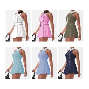 Nouvelle Robe de Yoga et de Golf Sans Manches pour Femme, Séchage Rapide, Très Extensible, Respirante, Amincissante, Sexy, à Fermeture Éclair, Couleur Nude, pour Activités de Plein Air - Product Image 6