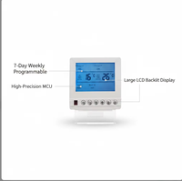 Termostato LCD de Pantalla Grande, Reloj Programable de Siete Días, Pantalla de Memoria de Energía, Protección de Baja Temperatura, Unidad de Control HVAC