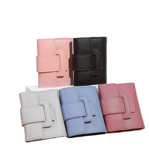 The Latest Fashion Pu Leather Women Short Wallet Card Bag Students Wallet