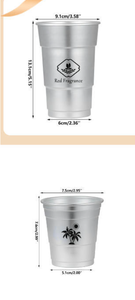 Vaso desechable de aluminio de 220 ml, 500 ml, con logo del cliente, para regalo empresarial y publicidad. - Product Image 6