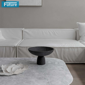 Cuenco redondo de mármol negro y piedra Natural para cocina, accesorios de cocina, cuenco tallado de mármol negro - Product Image 3