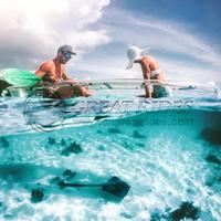 Kayak solo transparent d'alliage d'aluminium avec le canoë de pêche à la traîne de moteur