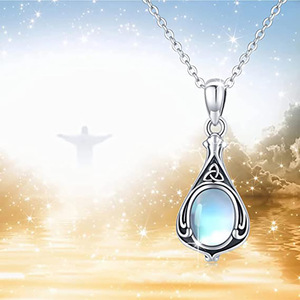 Collana con Ciondolo a Goccia a Forma di Vite per Donna, Gioielli alla Moda - Product Image 2