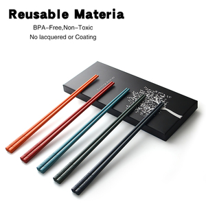 Palillos de fibra de vidrio personalizados, palillos japoneses para sushi, juego de palillos chinos reutilizables de colores - Product Image 2