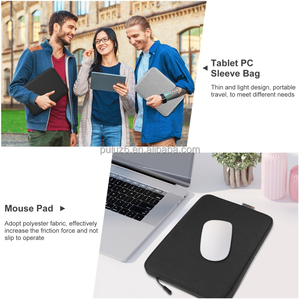 11 <span class=keywords><strong>pulgadas</strong></span> Macbook y tabletas Anti-Shock Neopreno Laptop Sleeve Case Bag Poliéster con relleno de espuma EVA Funda resistente a los golpes - Product Image 3