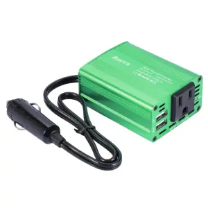 150W DC 12V To AC 110V Mppt Controller Car Inverter Laptop Charger Adapter With USB And AC Outlet