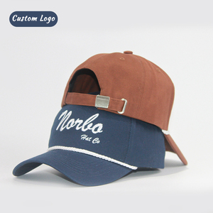 2025 en Stock Retro personalizado 3D bordado logo sombreros de 5 paneles gorras deportivas con estampado de hojaldre Gorras gorra de béisbol de algodón para Unisex - Product Image 4