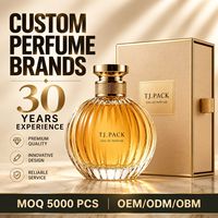 Flacon de parfum en verre rond ambré 50 ml avec bouchon doré et boîte beige, flacon de parfum de luxe le plus vendu pour l'emballage OEM/ODM