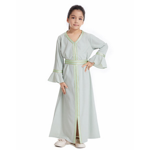 Vestido Musulmán Bordado <span class=keywords><strong>para</strong></span> <span class=keywords><strong>Niñas</strong></span>, Abaya de Manga Larga, Túnica <span class=keywords><strong>para</strong></span> Eid, Ropa de Oración Islámica, Vestido Maxi Árabe Modesto <span class=keywords><strong>para</strong></span> Ramadán - Product Image 2