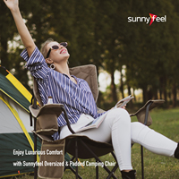 Chaises de camping pliantes confortables et surdimensionnées pour l'extérieur