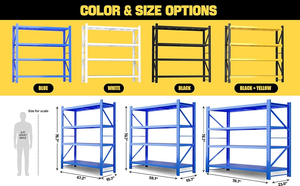 <span class=keywords><strong>Étagère</strong></span>s de rangement robustes en métal pour garage, unités d'<span class=keywords><strong>étagère</strong></span>s à 4 niveaux, <span class=keywords><strong>étagère</strong></span> de rangement en acier, <span class=keywords><strong>étagère</strong></span>s industrielles - Product Image 6