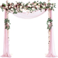 Nouvel Arrivage en Gros : Ensemble de Décoration Suspendue 4 Pièces pour Arche de Mariage Extérieure, Fleurs Artificielles en Soie, Style Élégant Vintage Classique Circulaire