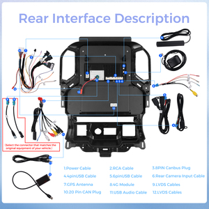 Podofo 15.6'' pour Chevrolet Silverado 1500/GMC <span class=keywords><strong>Sierra</strong></span> 1500 8 cœurs 4+64G Autoradio sans fil CarPlay/Android Auto GPS WiFi 4G ODM - Product Image 4