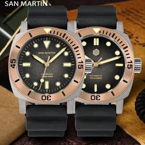 San Martin – montre de plongée rétro en titane pour hommes, 42mm, NH35, automatique, mécanique, lunette en Bronze, saphir lumineux, étanche à 200m - Product Image 2