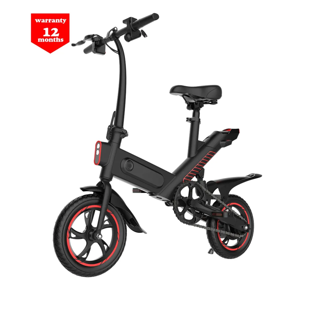 EU warehouse CE certificated mini folding electric bicycle 12 inch lightweight e bike 350w fashion moped e-bike