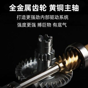 Pond Blade Metal Spinning Reel Right Hand Casting Lure Reel For Reservoir <b>Fishing</b> With Gold accents And Durable Build - Product Image 5