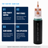 Câble en cuivre Cablepure à 4 conducteurs, basse tension, premier choix selon la norme GB, directement du fabricant, 3x50+1x25