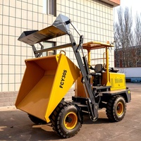 Mini-dumper à chargement frontal autoportant, haute efficacité, 3 tonnes de charge utile, 4x4, hydraulique, fabriqué en Chine