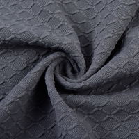 Proveedor Chino de Tela Elástica Jacquard Doble Teñida, 97% Poliéster, 3% Elastano, Transpirable, Sólida, 100D, Peso Medio