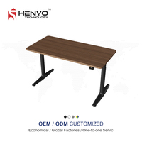 Bureau électrique réglable en hauteur HENVO, double moteur, poste de travail assis-debout, commande intelligente, bureau à domicile, plateau en acier personnalisé